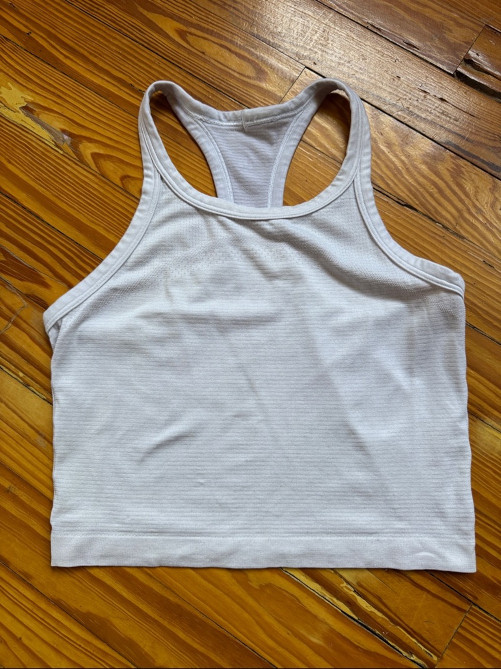 Lululemon Swiftly Tech Cropped Racerback Tank White Size 6
